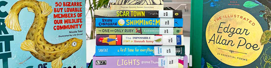 A selection of books published in 2023 (or late 2022), available to borrow through the National Library's school lending service.