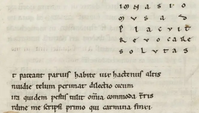 Detail of f.81, showing Guido's riddle