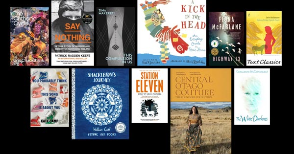 Covers of books to inspire teen readers mentioned in Kate De Goldi's blog post 'Conversations and reading and books'.