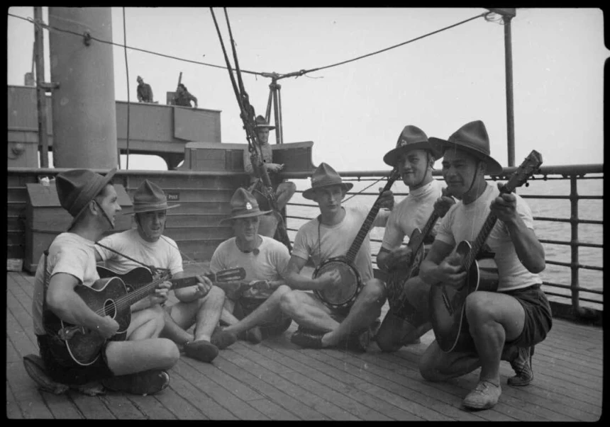 Members of troopship orchestra, ca 1940
