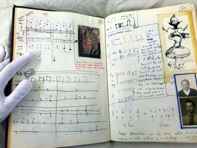 Pages from a music workbook.