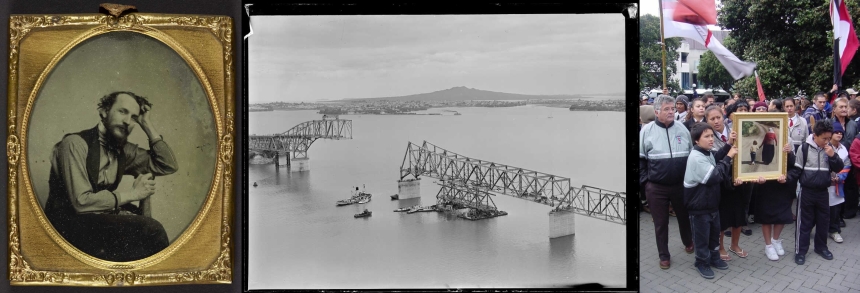 Triptych of photos from the photographic archive.