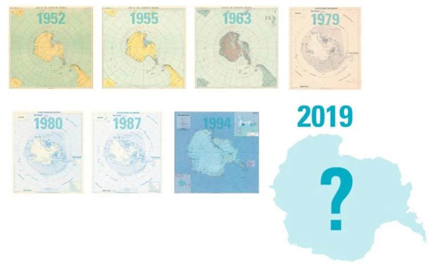 Maps of Antartica from 1992 to 1994)