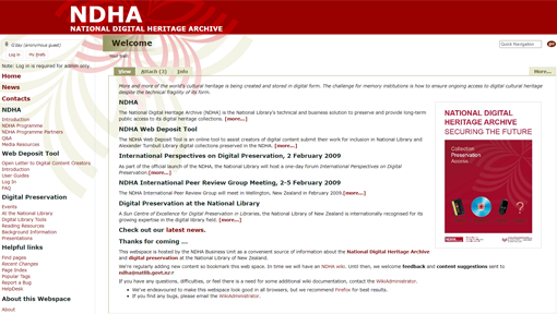 Screenshot of homepage. Red banner, lots of writing.