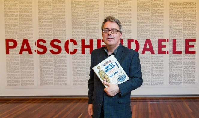 Good-bye Maoriland author Chris Bourke in the ‘Passchendaele’ exhibition.