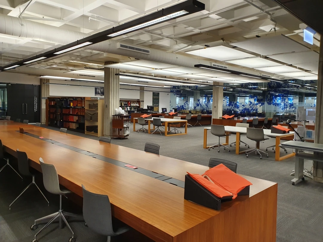 A view of inside the Katherine Mansfield reading room at the Alexander Turnbull Library