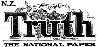 Masthead of the NZ Truth, as it was in April 1930.