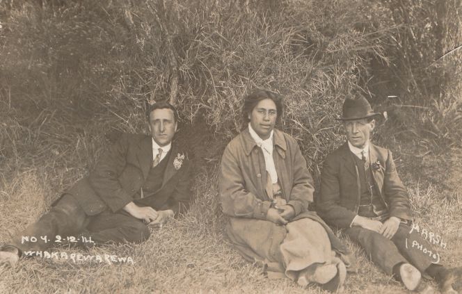 Ted Smith At Whakarewarewa, Dec 1914.