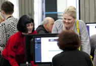 Librarians working with researchers. 