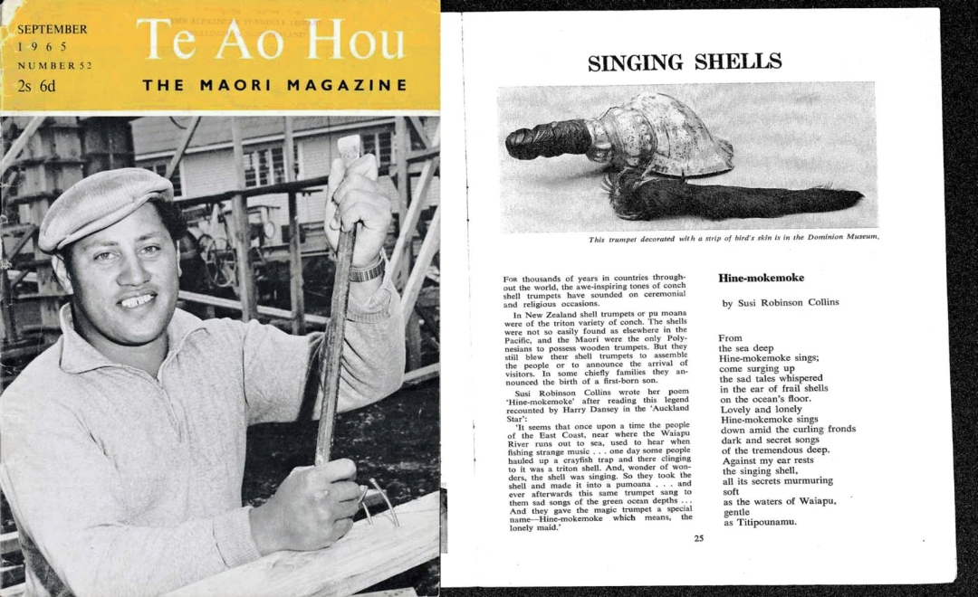 Cover of Te Ao Hou, showing a young man with a hammer removing a nail.