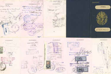 Passport with lots of stamps on it.