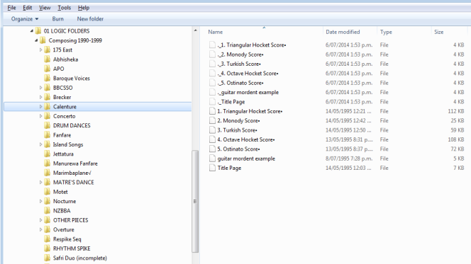 Folder of material related to Psathas’ 1995 work ‘Calenture’.