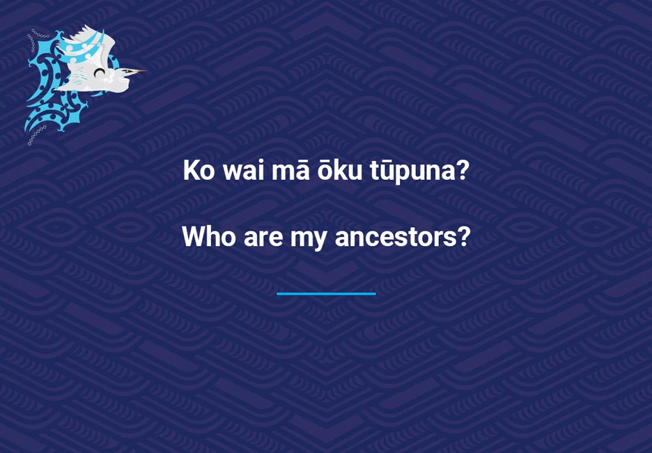 Question in te reo Māori and English about my ancestors. See Description below.