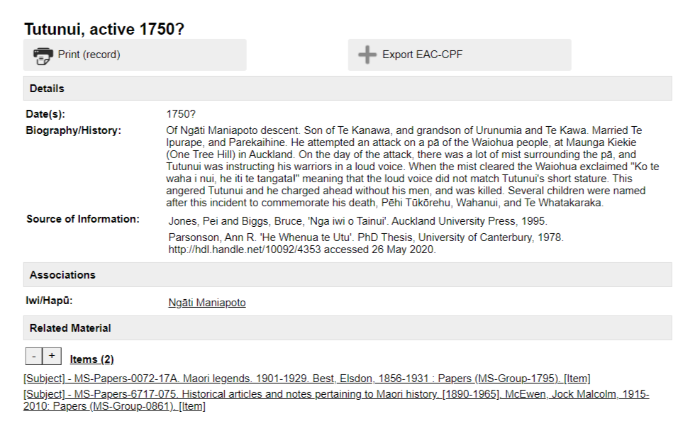 Tweumuna What’s in a Tupuna name? | National Library of New Zealand