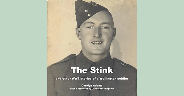 Book cover of 'The Stink' featuring a head and shoulders photo of a soldier.