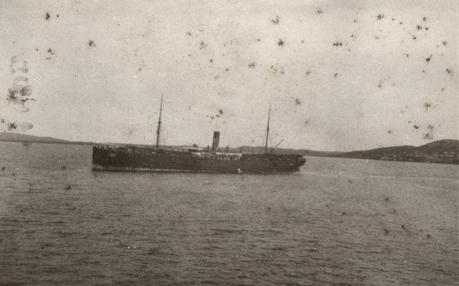 HMNZT 24 Maunganui out from Albany, Australia with 5th Reinforcements aboard.