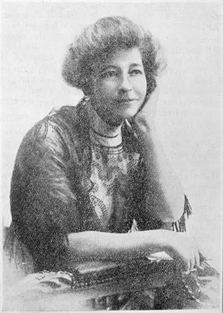Black and white posed, portrait photo of Ada Wells.