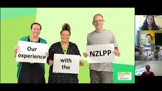 Three people holding signs that say Our experience with the NZLPP.
