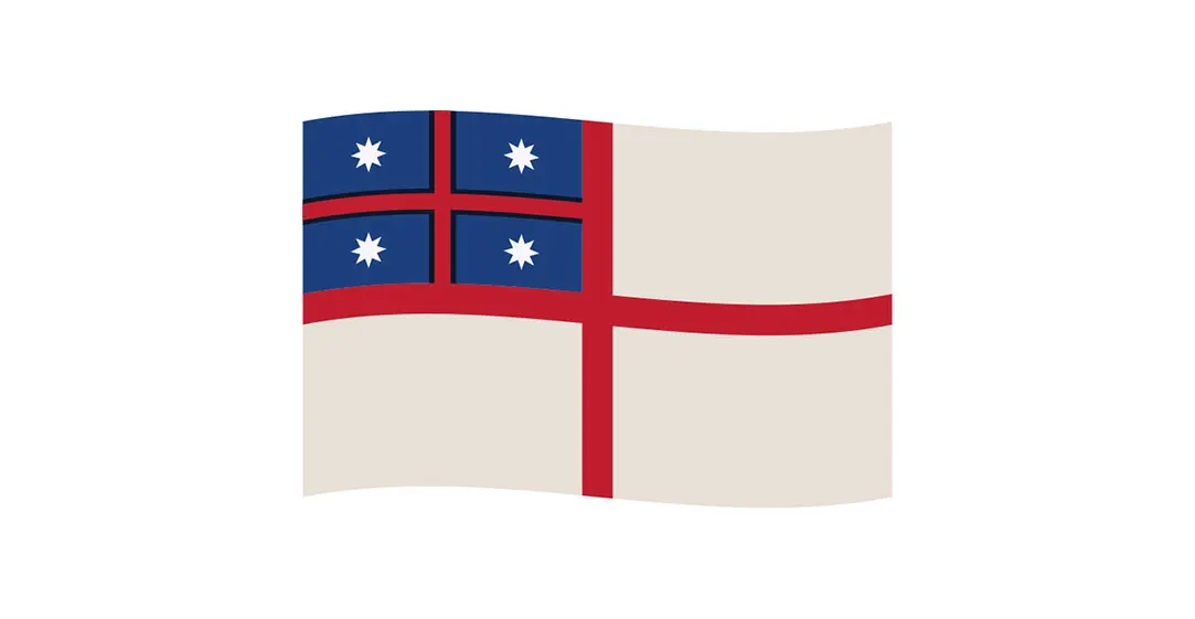 Illustration of the flag of the United Tribes of New Zealand.