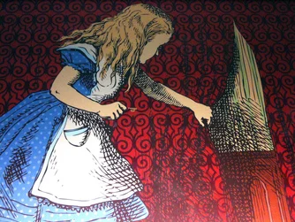 Cartoon of Alice in Wonderland.