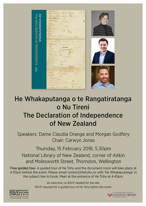 He Whakaputanga o te Rangatiratanga o Nu Tireni The Declaration of