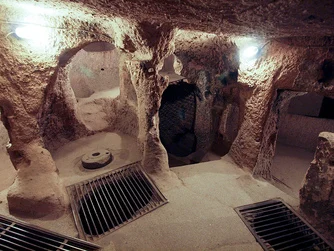 An underground area.
