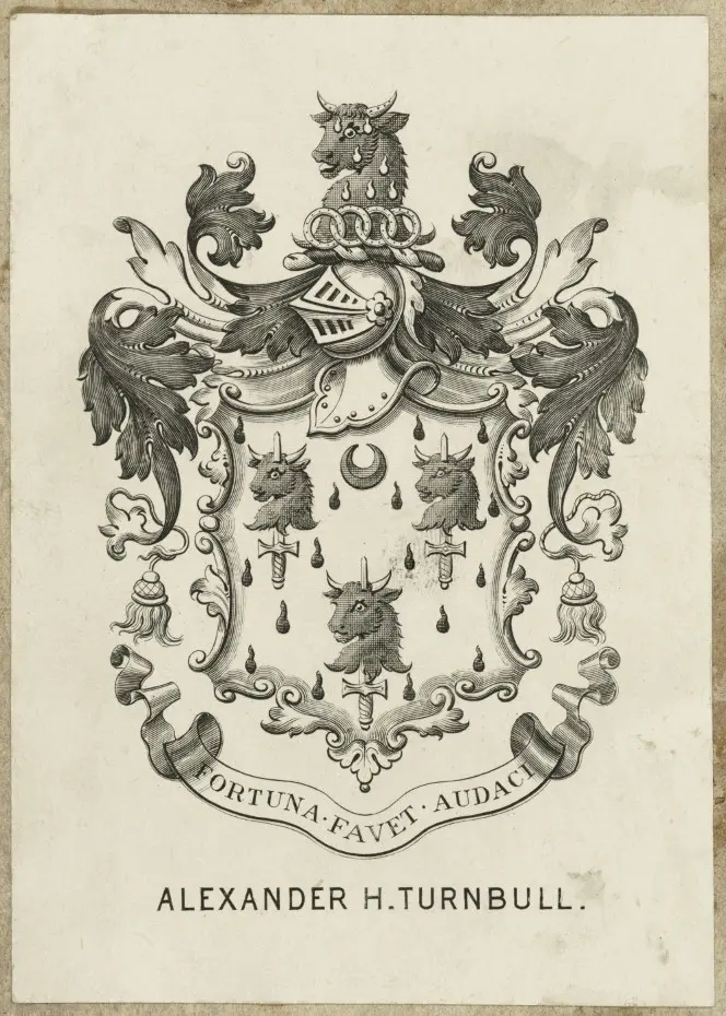 Bookplate of Alexander H. Turnbull