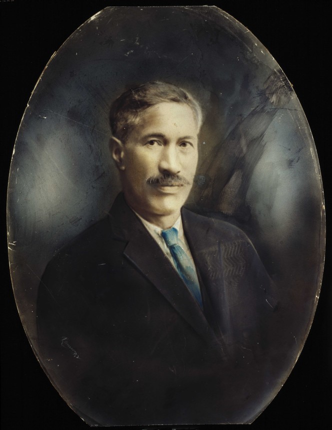 Coloured portrait of Otene Paora, Ngati Wharua leader.