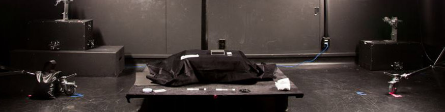 Objects set up in the imaging lab ready to be digitised.