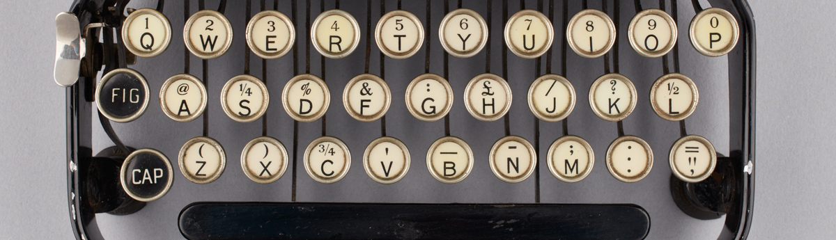 Typewriter keys. 