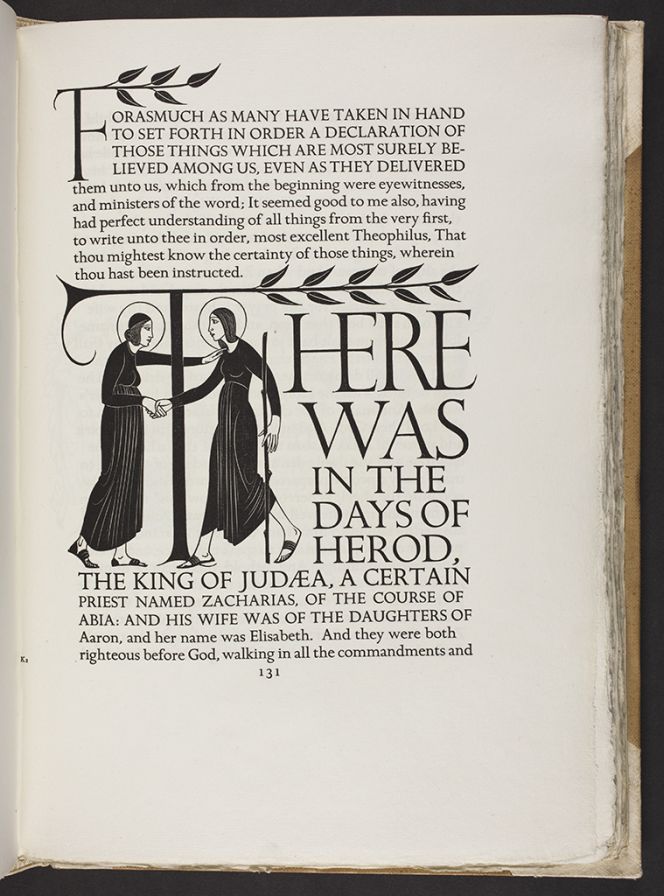 The Bible printed by the Golden Cockerel Press in 1931.