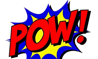 Classic comic graphic of the words 'POW!' in red text.