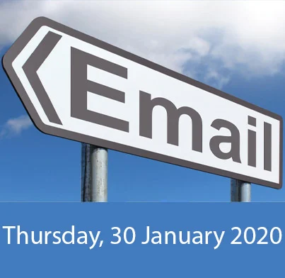 Email, Thursday, 30 January 2020