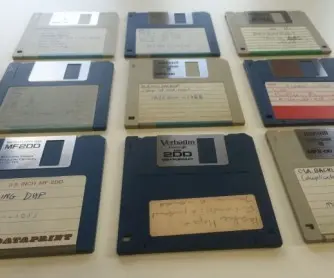 Floppy disks.