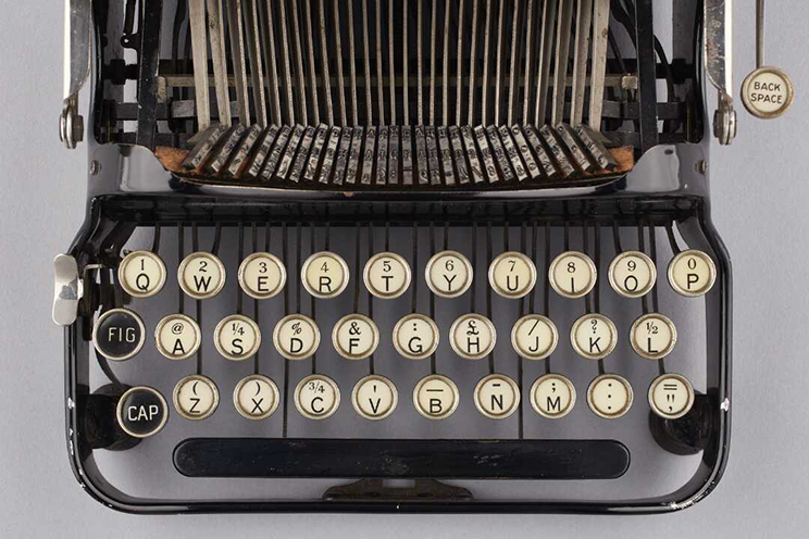 A typewriter.