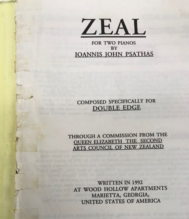 Three volumes of printed scores with manuscript annotations for Zeal.