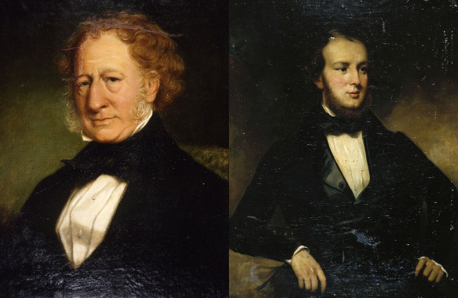 Portraits of William Mein Smith and Almon Boulcott ca 1860 by William Beetham, 1809-1888.