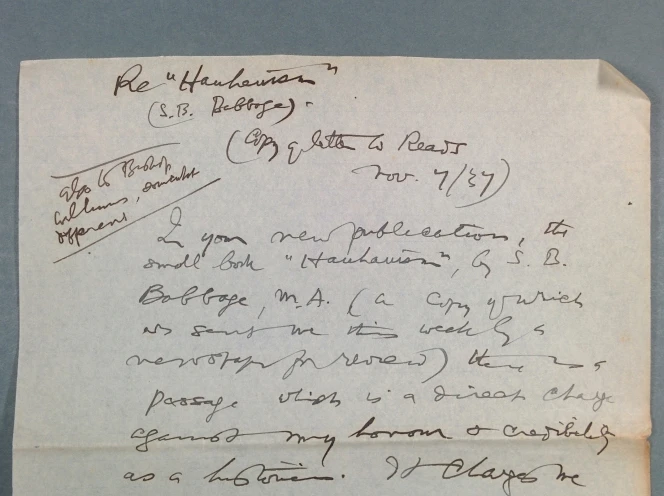 Cowan's letter.