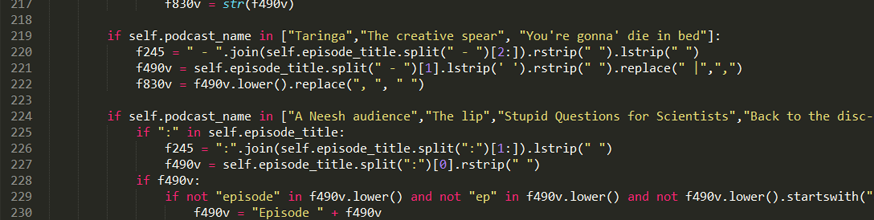 Lines of coloured code on a screen.