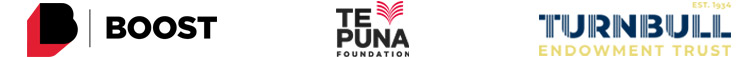Logos, Boost, Te Puna Foundation, Turnbull Endowment Trust