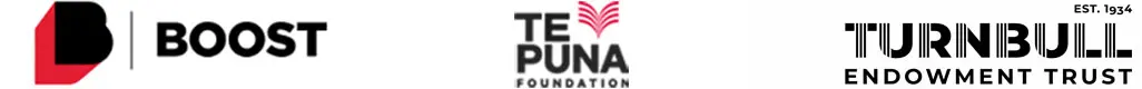Logos, Boost, Te Puna Foundation, Turnbull Endowment Trust