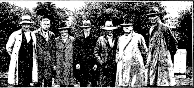 E A Earp (second from left)