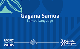 Pacific Language card cover for Gagana Samoa | Samoa Language. Image credit: Ministry for Pacific Peoples.