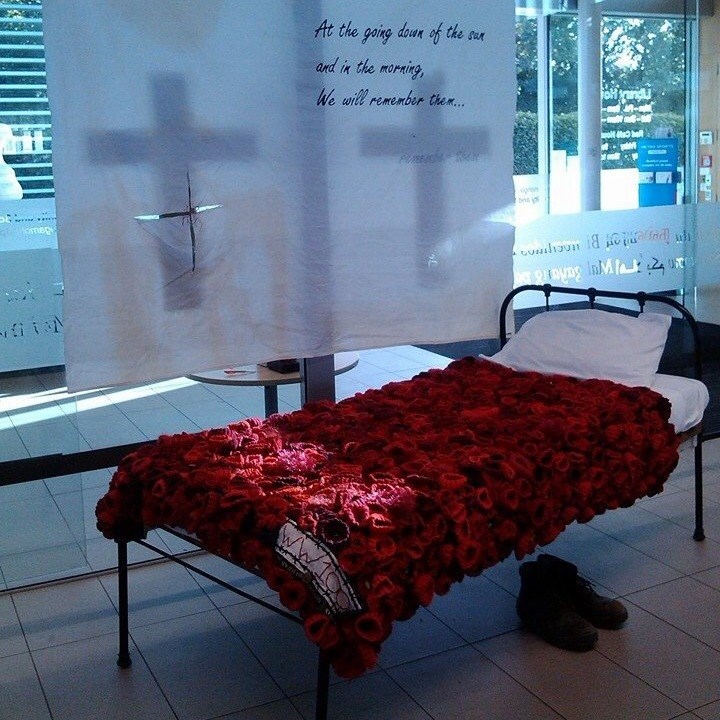 Riccarton High School ANZAC poppy blanket