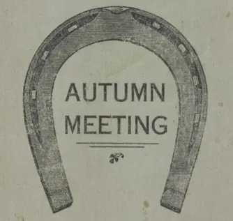 A horseshoe with the text 'Autumn Meeting' in the centre.