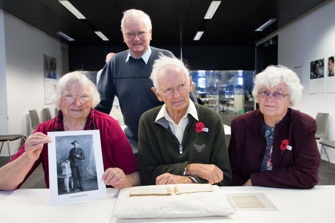 The children of Hartley Palmer, daughter Margaret Kearns, son Noel Palmer, son Ellis Palmer, and Daughter in-law Beth Palmer, who was married to Bevan Palmer.