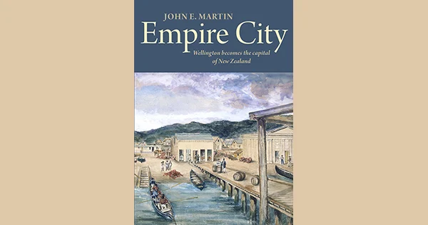 Book cover for 'Empire City' with a painting of a 19th century wharf scene.