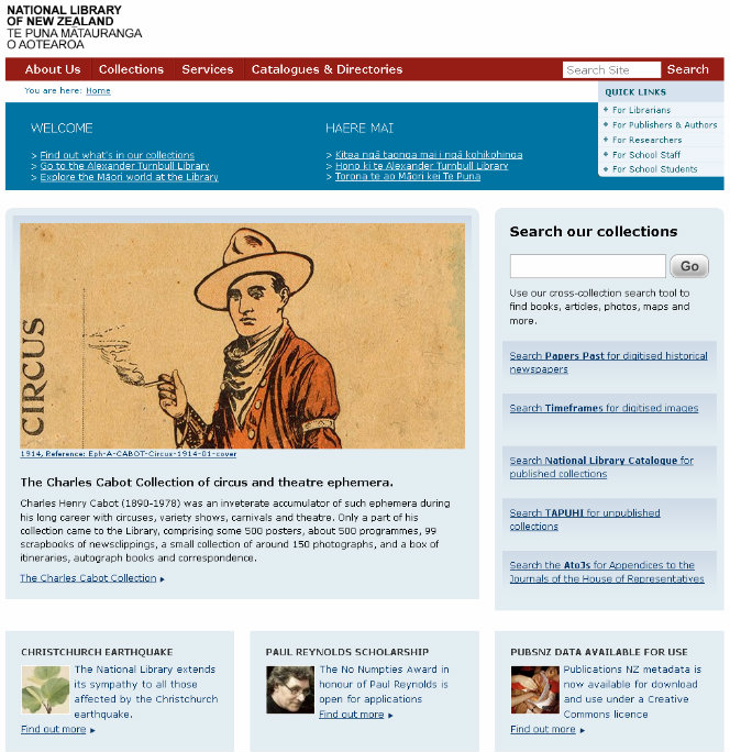 The National Library website - plone edition.