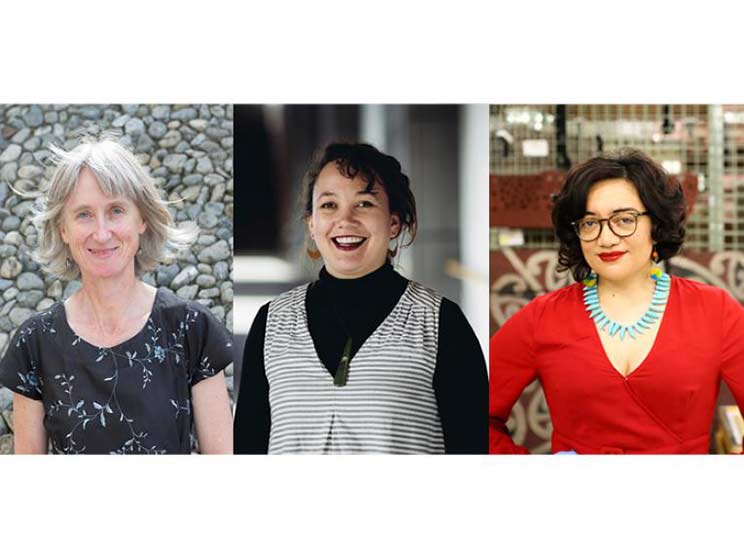 Triptych of authors.