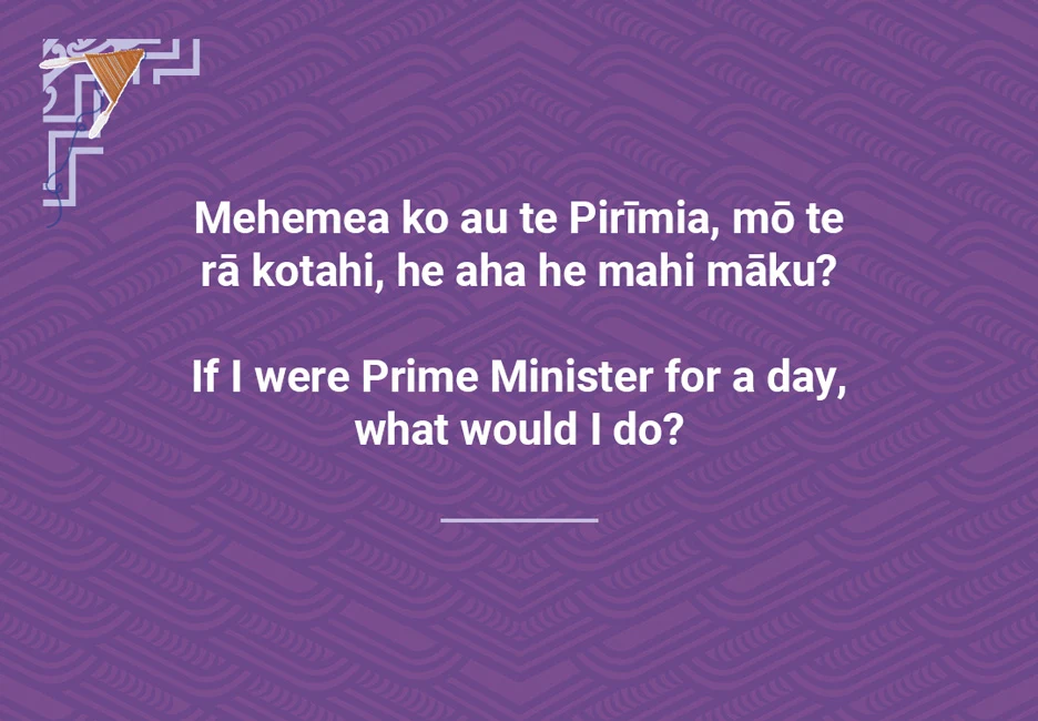 If I could be Prime Minister for a day, what would I do?